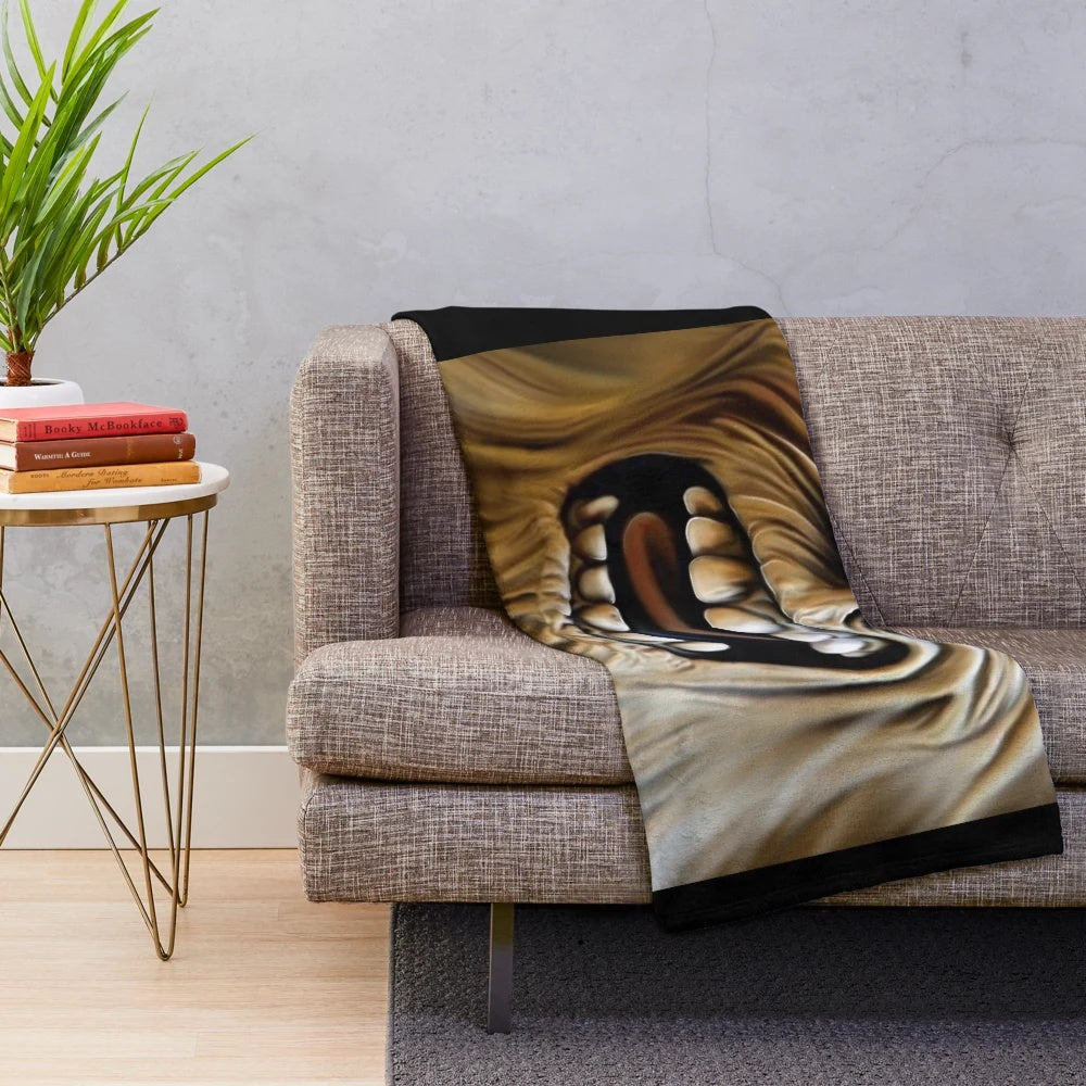 Zombie-themed plush blanket with a heavy, soft feel