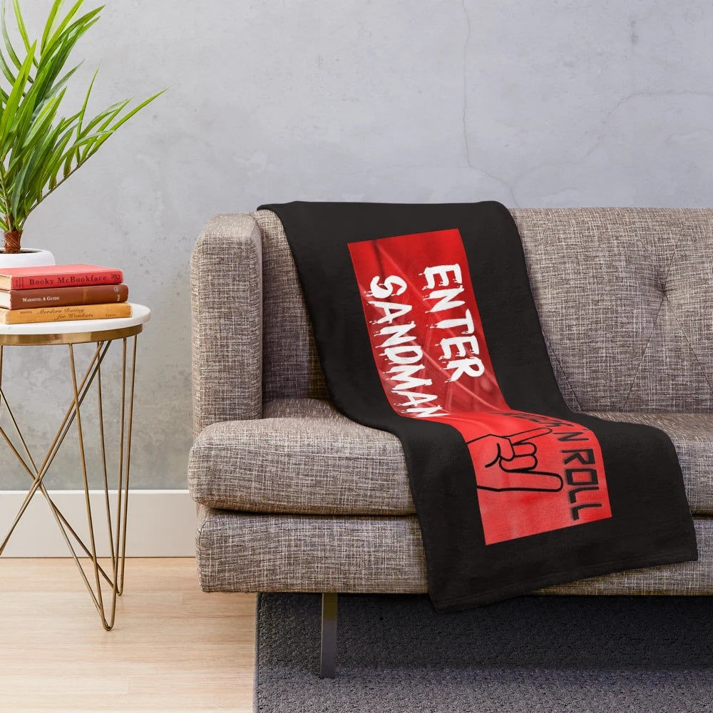 Enter Sandman Metallica-inspired plush blanket