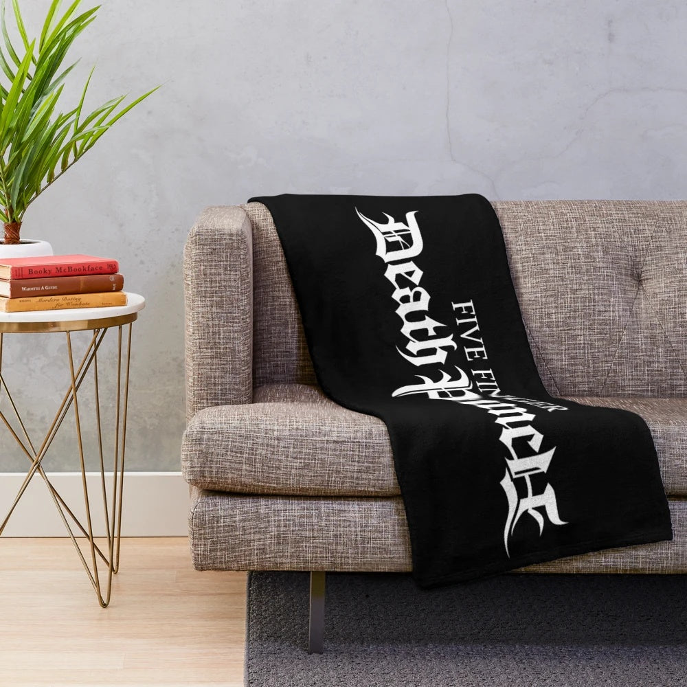 Fiver Finger Death Punch style heavy metal plush blanket