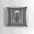 Hecate Triple Moon Goddess Tarot Card Pillow for Witchcraft and Magick