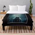 Heilung-inspired plush blanket featuring the band's atmospheric and folkloric artwork