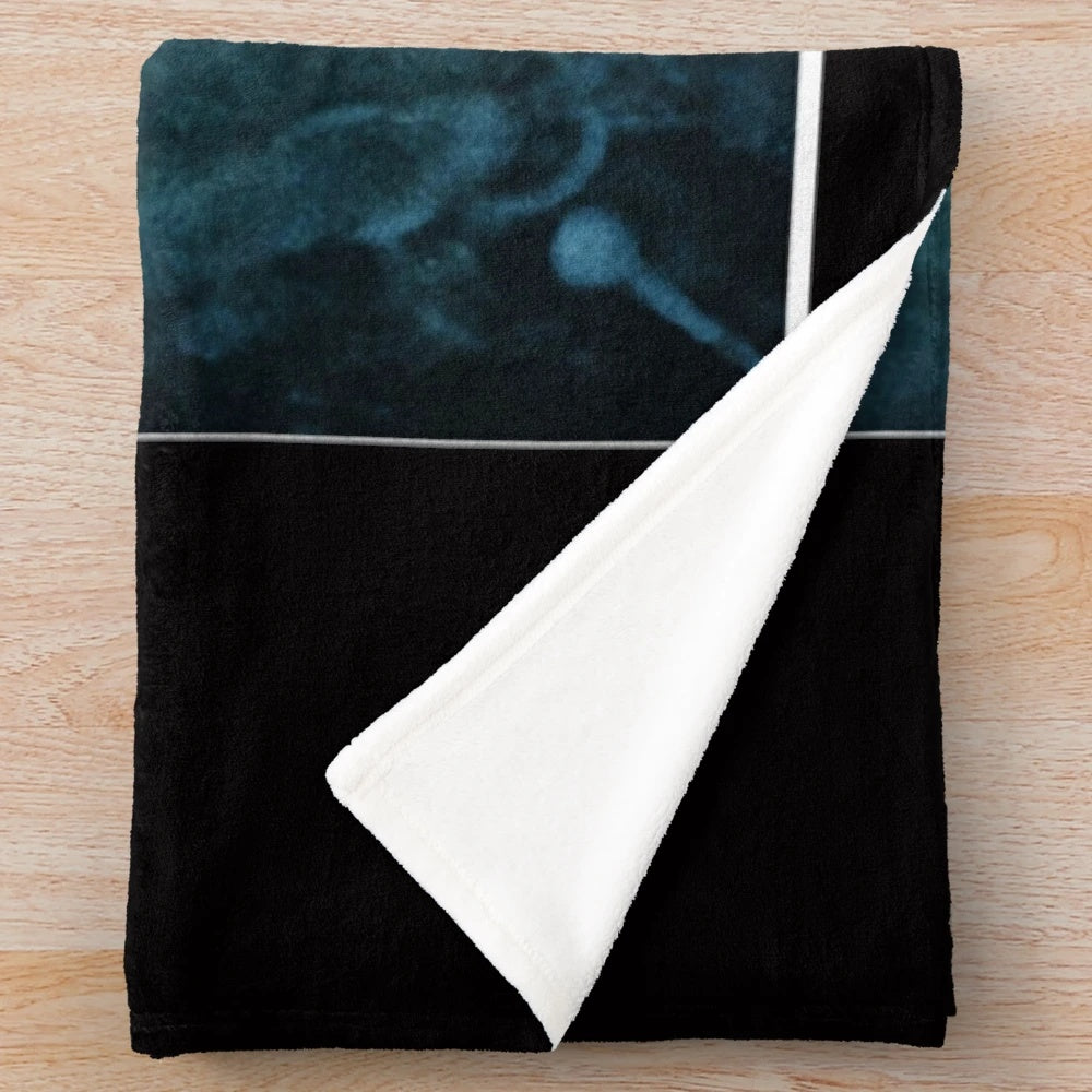 Heilung-inspired plush blanket featuring the band's atmospheric and folkloric artwork