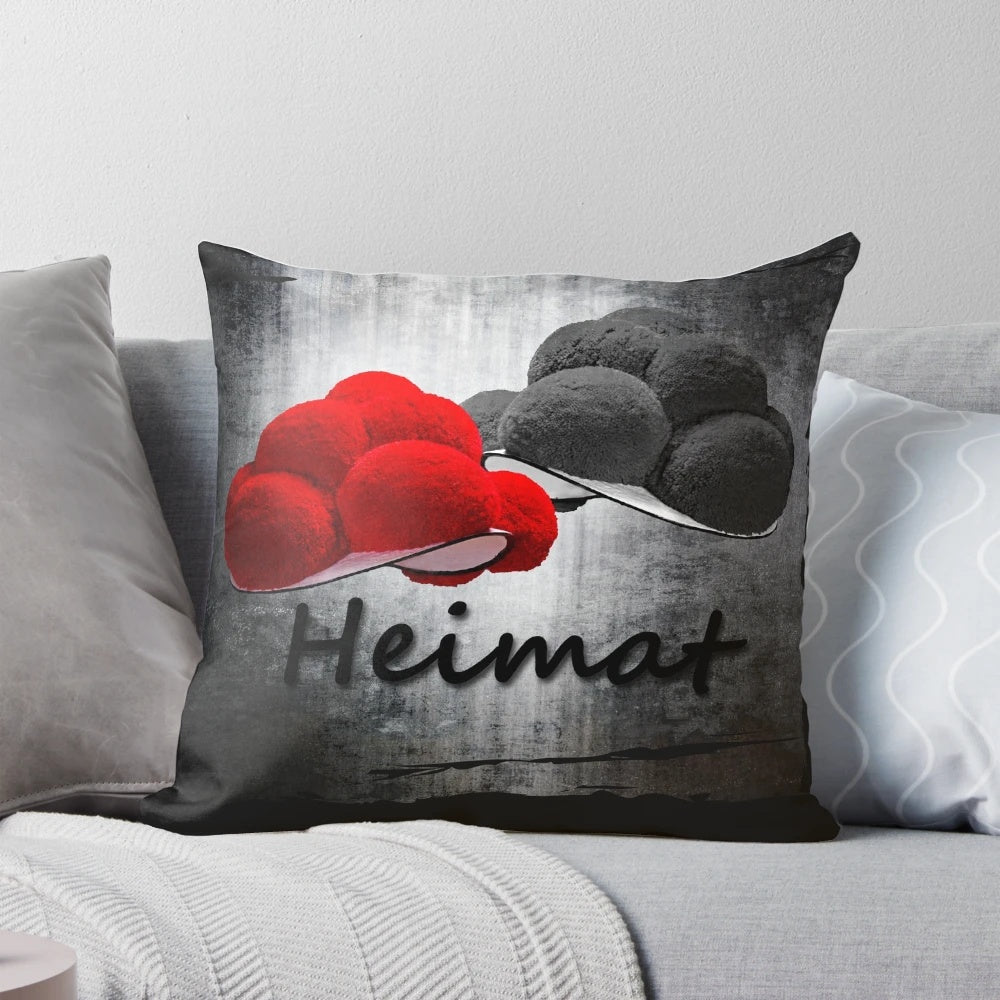 Heimat ART 1.0 Black Forest Pillow featuring traditional German Bollenhut design