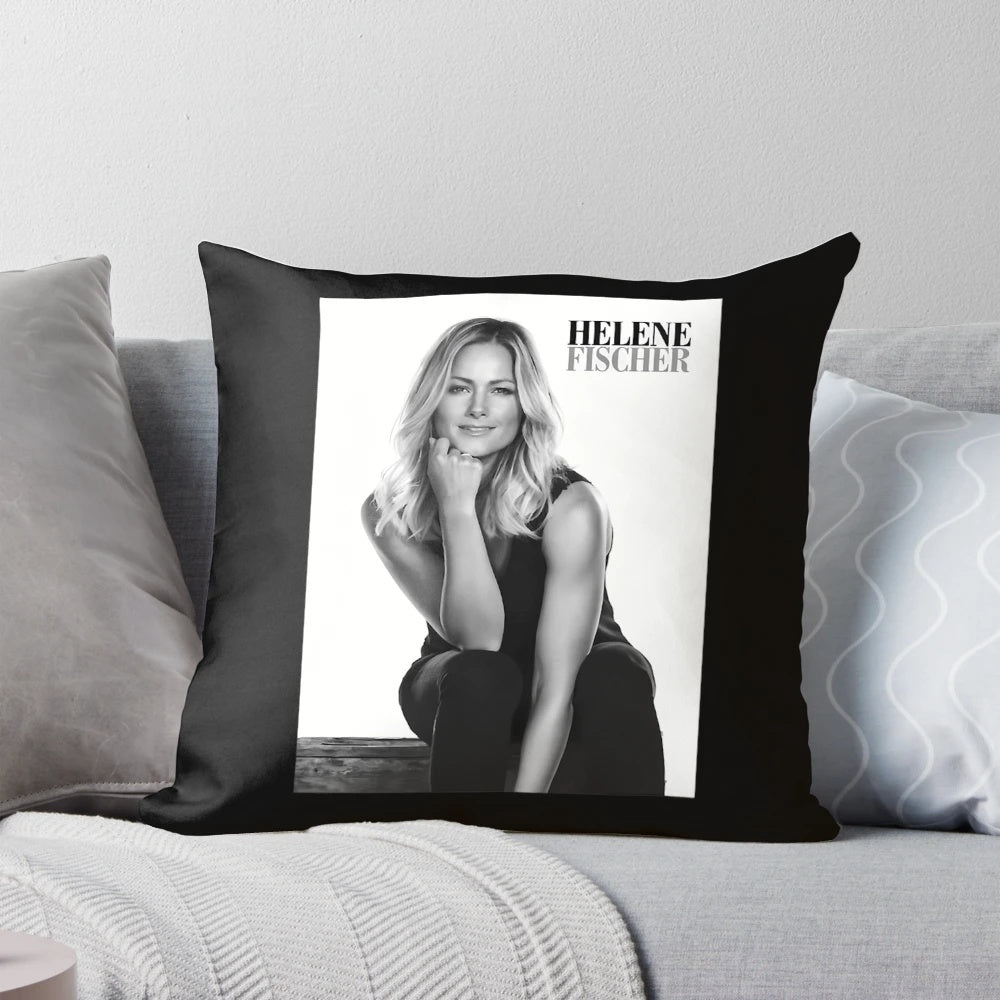 Soft, high-quality pillow featuring the image of popular German singer Helene Fischer