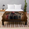 Hellboy Plush Blanket with Demon and Horror Themed Imagery