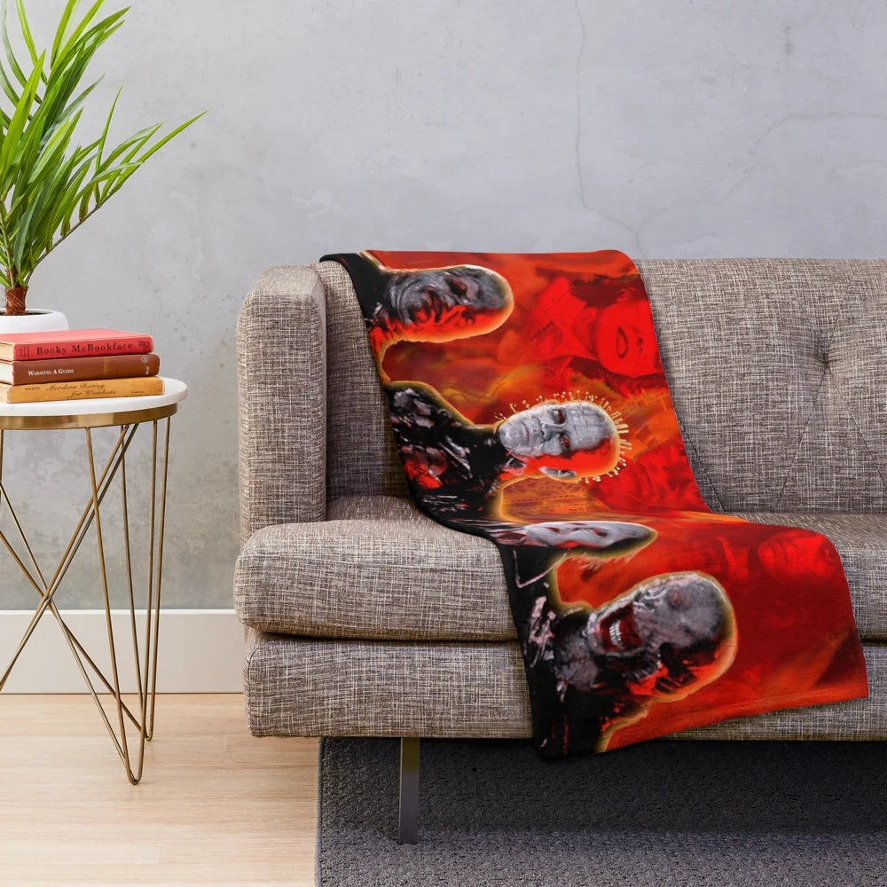 Hellraiser-Inspired Cenobites Pinhead Puzzle Box Plush Blanket
