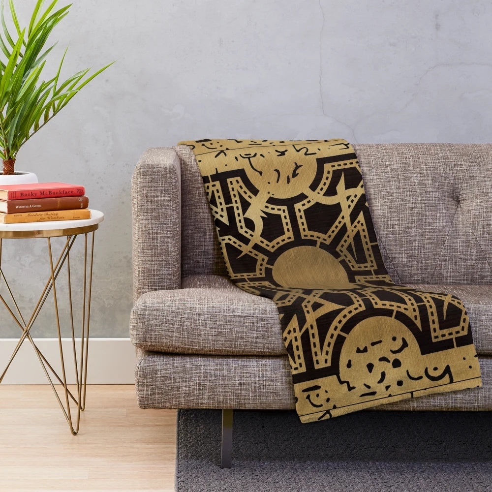 Lament Configuration Plush Blanket with Hellraiser-inspired design
