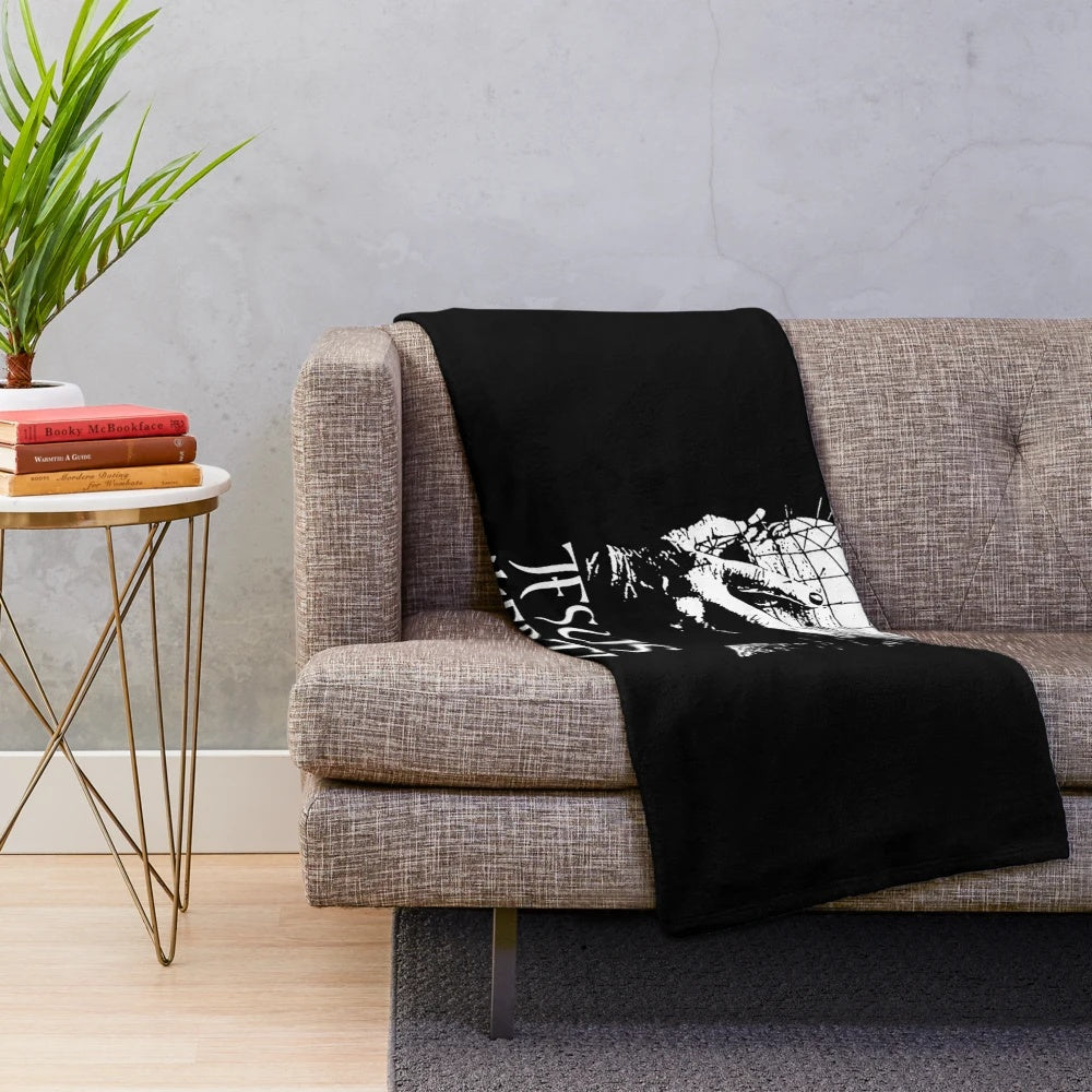 Plush blanket featuring Hellraiser-inspired dark fantasy design