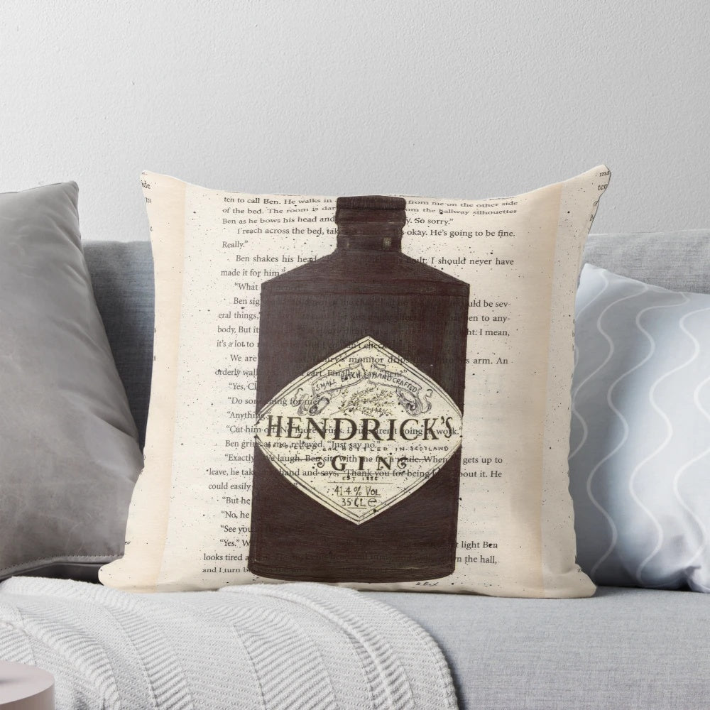 Hendrick's Gin botanical illustration print featuring a vintage-style gin drawing or sketch.