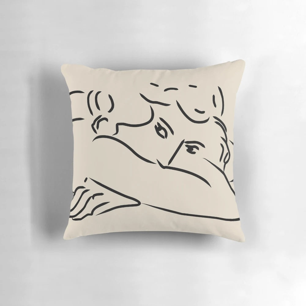 Elegant line drawing of a woman in the style of Henri Matisse's classic artwork.