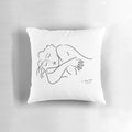 Henri Matisse inspired decorative pillow featuring a sleeping nude woman drawing
