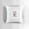 Hermey the Elf plush pillow from Rudolph the Red-Nosed Reindeer with "I Want to Be a Dentist" text