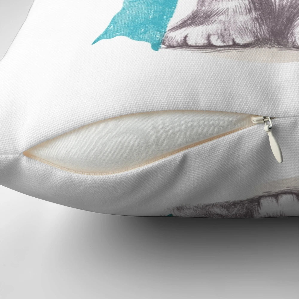 A plush pillow featuring a cat dressed as a superhero, perfect for cat lovers and pop culture enthusiasts.