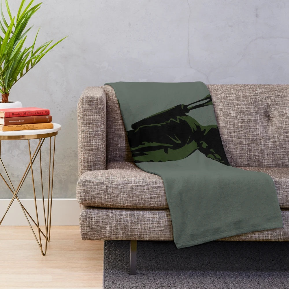 Green archer with bow and arrow plush blanket