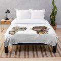 Cinema heroes plush blanket featuring iconic movie characters
