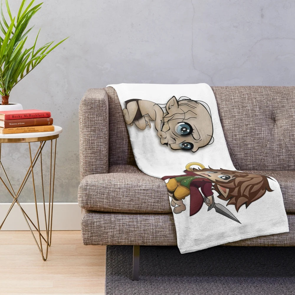 Cinema heroes plush blanket featuring iconic movie characters