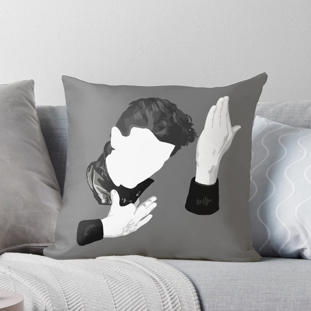 Herovid Pillow featuring David Bowie's iconic "Heroes" album cover design