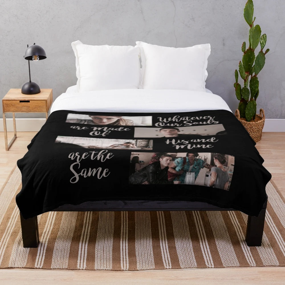 Hessa-inspired plush blanket featuring designs from the After book series