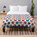 Hexagon plush blanket featuring characters from the TV show Henry Danger