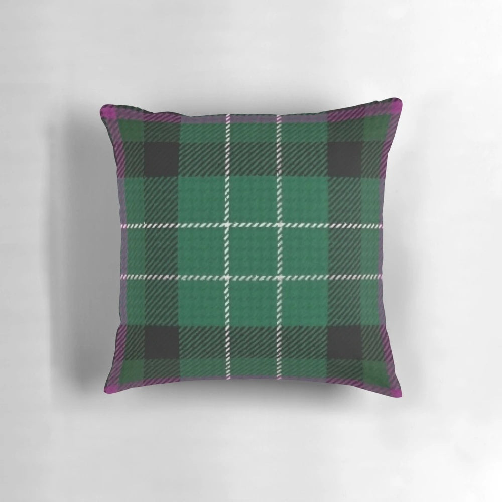 Hibernian tartan pillow with the logo of the Scottish football club Hibernian