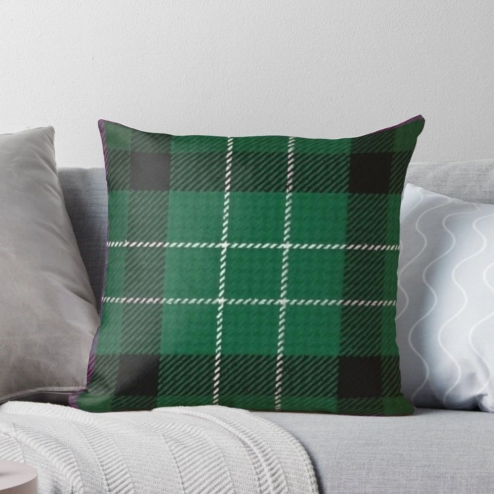 Hibernian tartan pillow with the logo of the Scottish football club Hibernian
