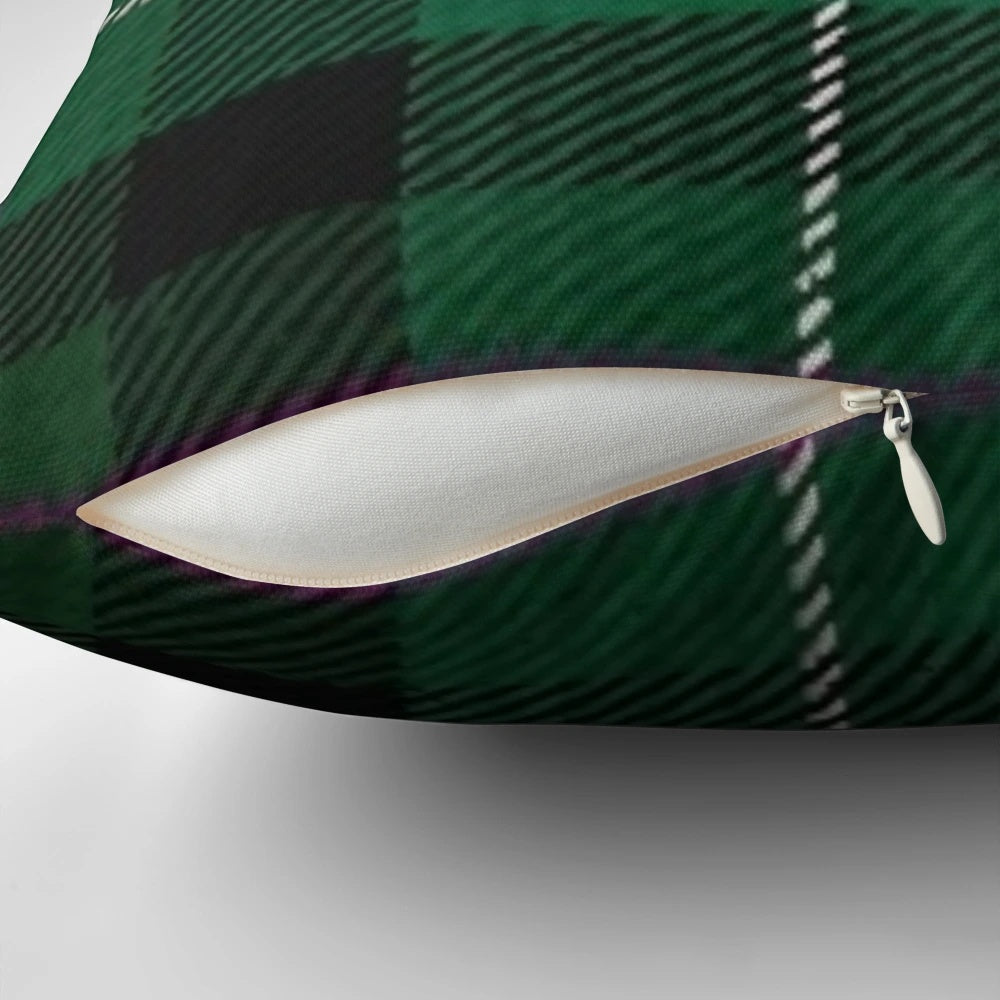 Hibernian tartan pillow with the logo of the Scottish football club Hibernian