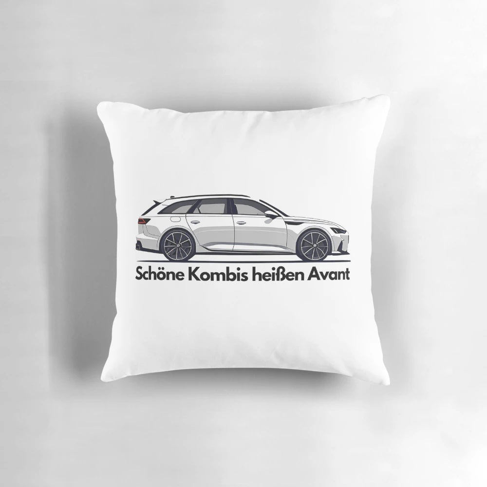 Avant pillow inspired by the sleek and powerful Audi RS6 Avant station wagon