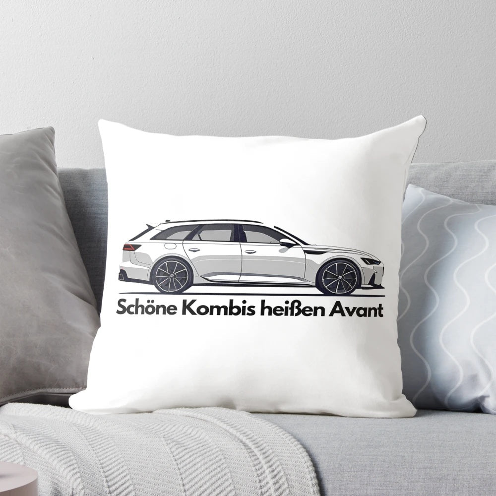 Avant pillow inspired by the sleek and powerful Audi RS6 Avant station wagon