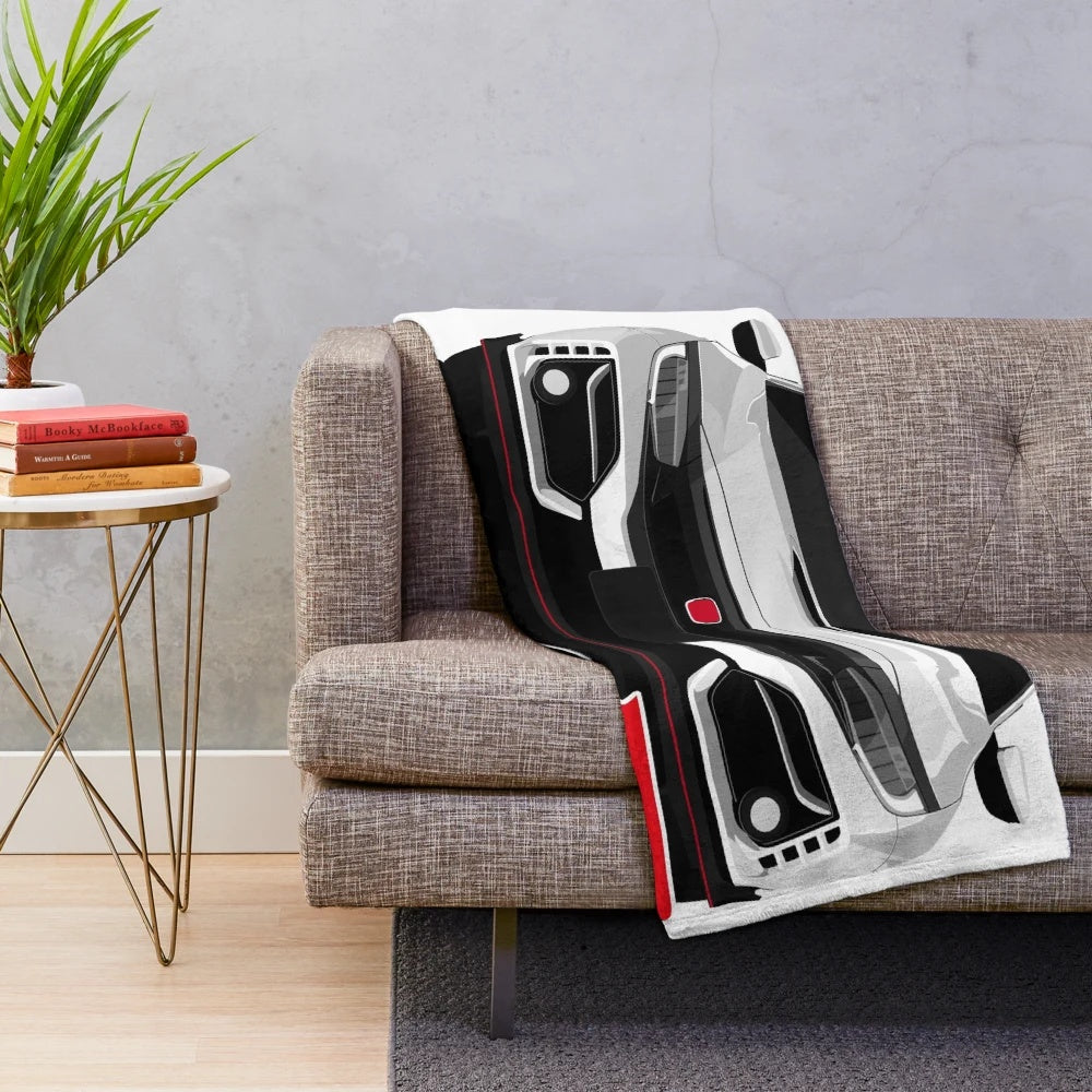 Plush blanket featuring the Honda Civic Type R, a popular JDM performance car