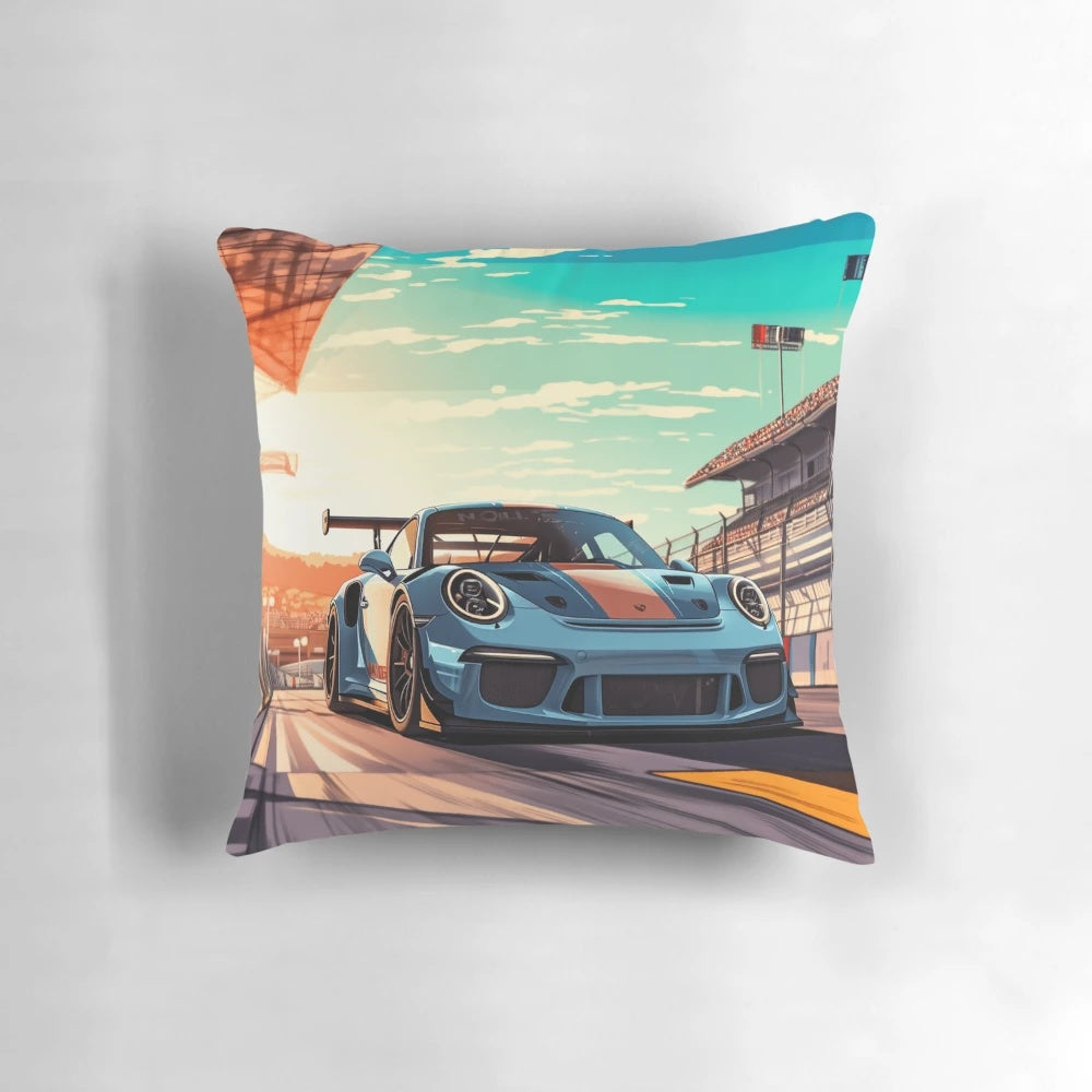Porsche 911 GT3 RS Pillow with Martini Racing Design