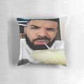 Soft, plush pillow featuring the name and branding of Canadian rapper Drake