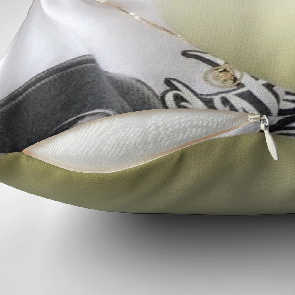 Soft, plush pillow featuring the name and branding of Canadian rapper Drake