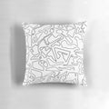 High-quality pillow featuring a design of race tracks against a white background, perfect for motorsports enthusiasts.