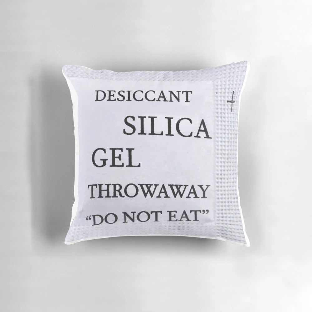 Closeup of high quality silica gel packets for moisture control