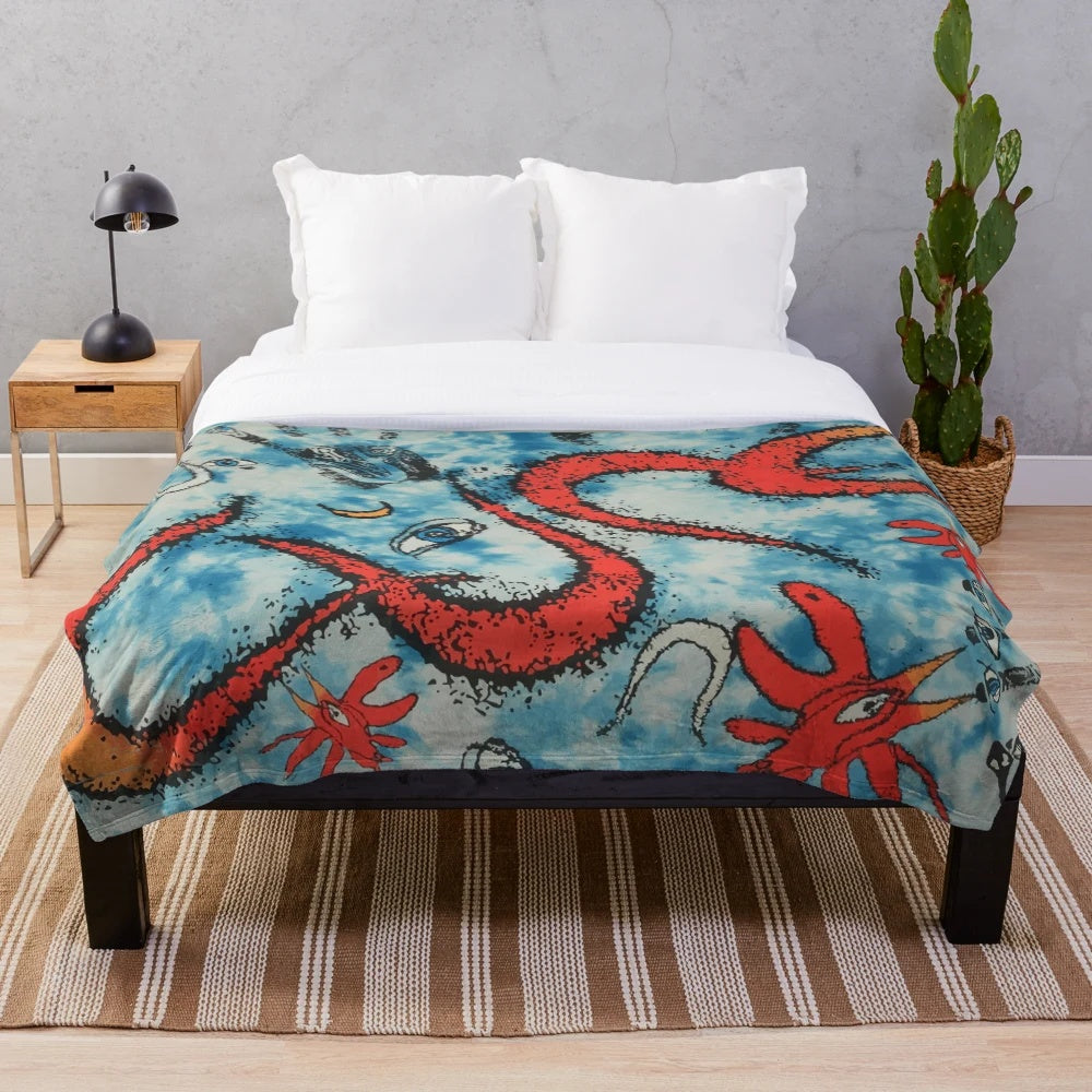 High-quality plush blanket inspired by the iconic band The Cure