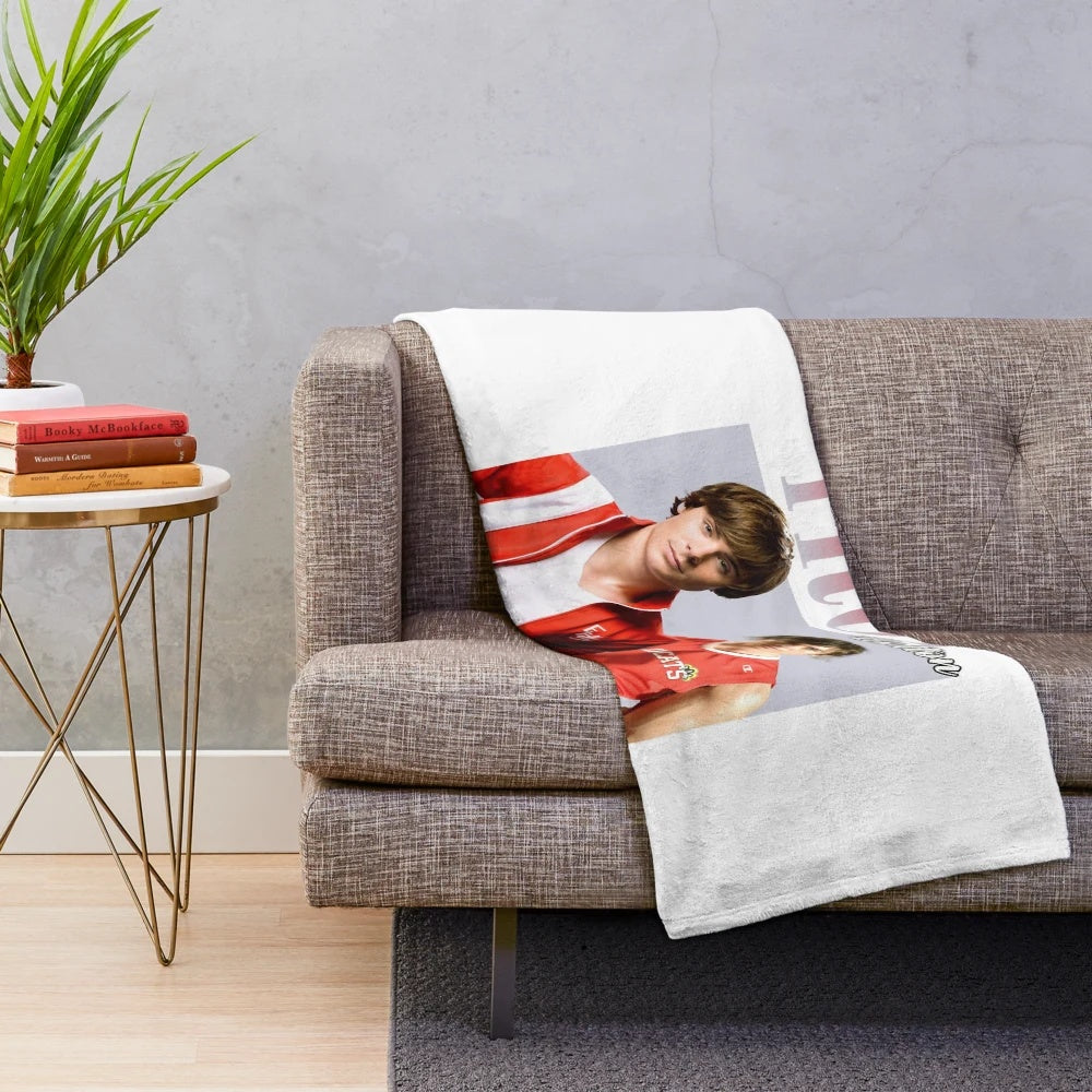 Troy Bolton from High School Musical on a soft, cozy plush blanket