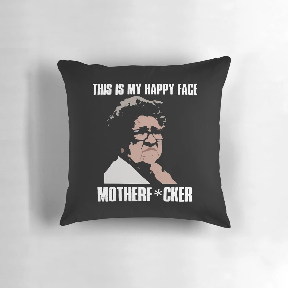 Angry Grandma Pillow with Funny Facial Expression