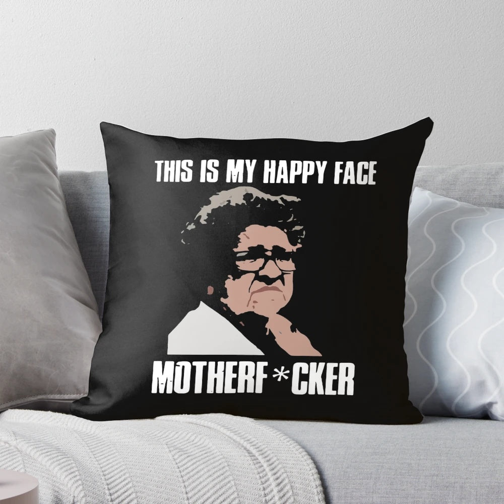 Angry Grandma Pillow with Funny Facial Expression