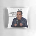 Stylish 'Aren't You Embarrassed?' pillow featuring comedian Sebastian Maniscalco
