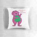 Barney the Dinosaur on a pillow, committing tax fraud