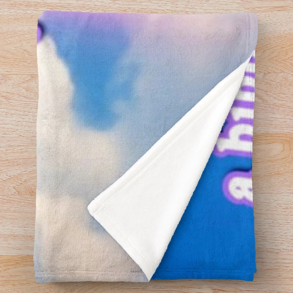 Plush blanket featuring the "Bibble" meme design