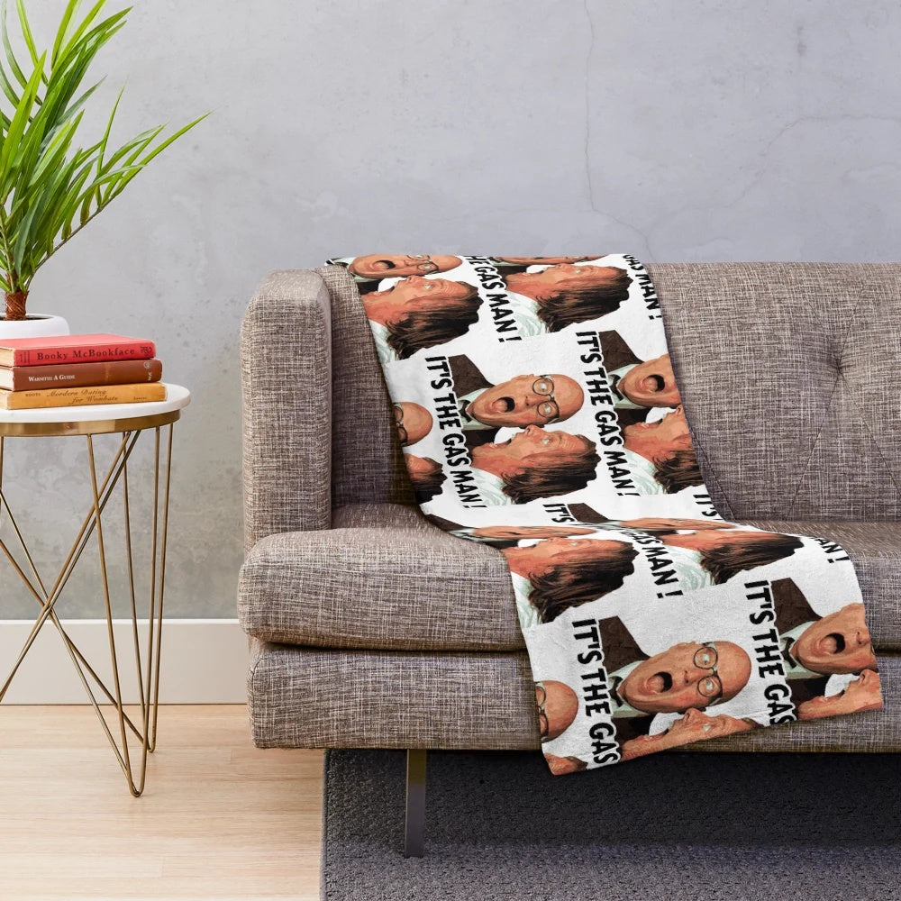Plush blanket featuring "Bottom" TV show characters Rik Mayall and Ade Edmondson