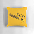 Pillow featuring the comedic logo from the British TV show "Ghosts"