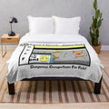 Cement worker-themed plush blanket with a satirical design
