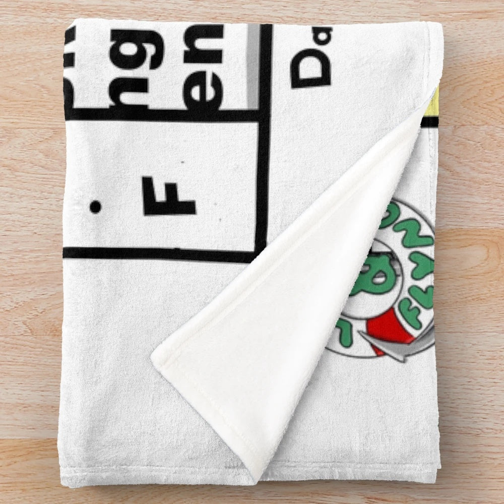Cement worker-themed plush blanket with a satirical design