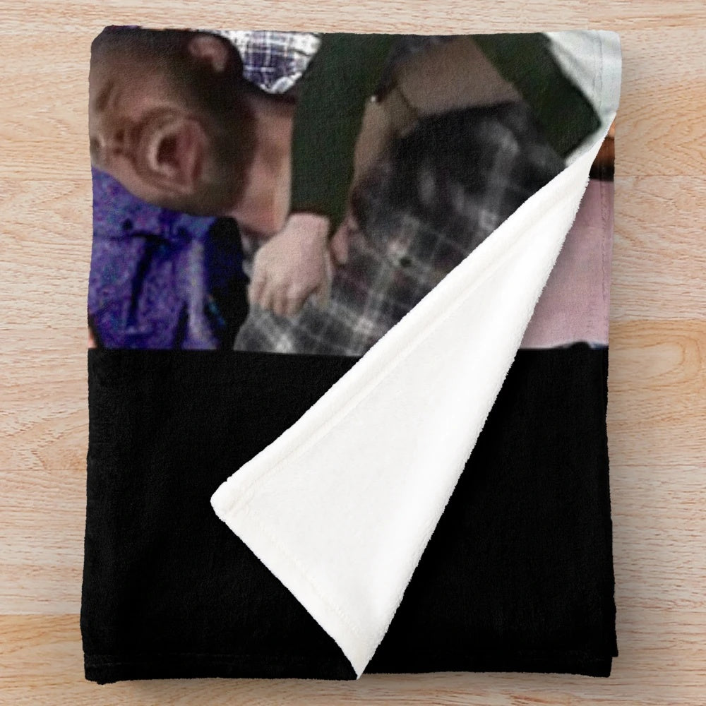 Chris Evans Laughing Plush Blanket featuring funny celebrity meme images