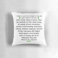 Funny Christmas Vacation-Themed Throw Pillow with Clark Griswold Rant Design