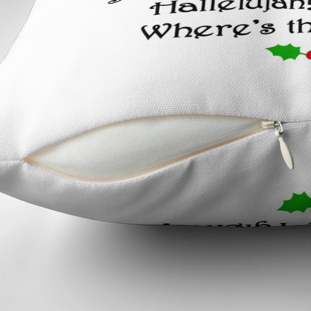 Funny Christmas Vacation-Themed Throw Pillow with Clark Griswold Rant Design