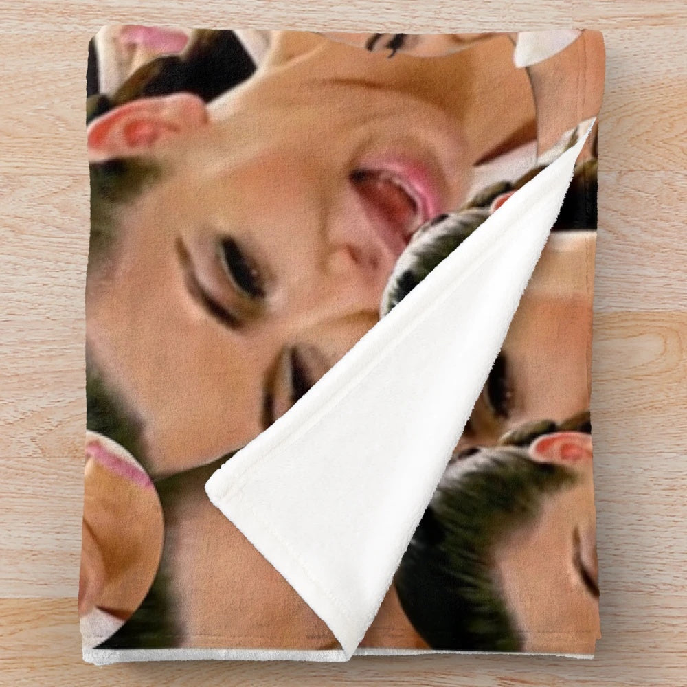 Crying Kim Kardashian pop culture collage design plush blanket