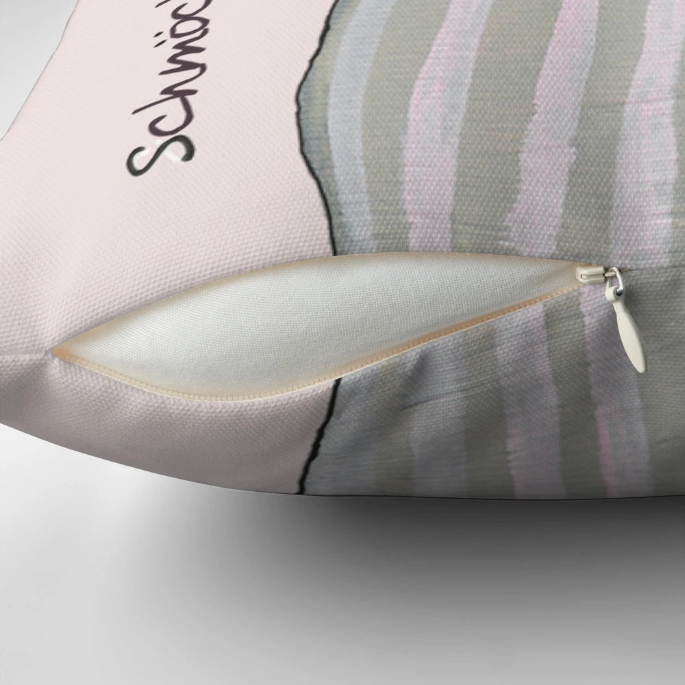 Funny printed pillow featuring a cat with the text "Didn't smack it all" for office and coworker gifts